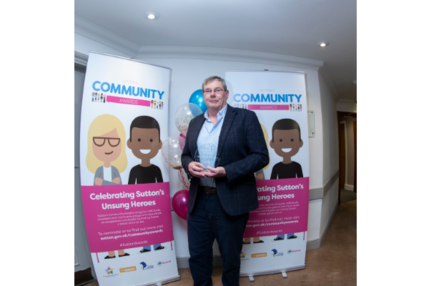 Derek Terrell 6 x 4 Outstanding Volunteer Sutton Community Awards