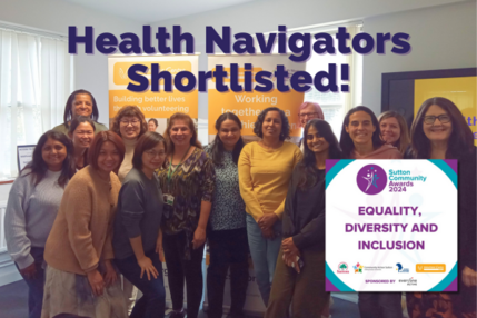 Health Navigators shortlisted for Sutton Community Awards