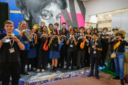 Group photo of the Young Commissioners at the Sutton Youth Summit 2025