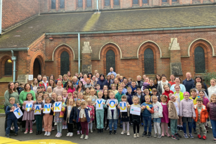 Ukraine Saturday morning 'school' children Christ Church Sutton thank you