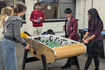 Young Commissioners playing Table Football