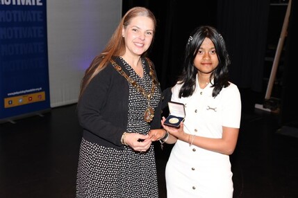 Young Commissioner Aratrika and the Worshipful Mayor of Sutton Louise Phelan