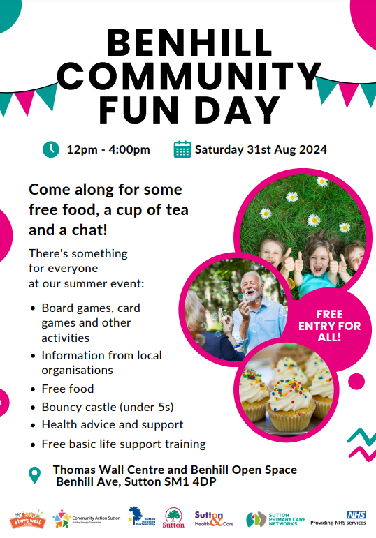 Benhill Community Fun Day 31st August 2024 flier