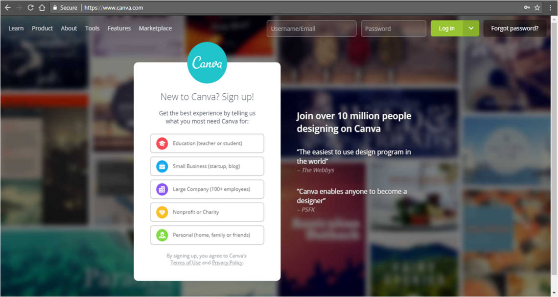 Canva screenshot