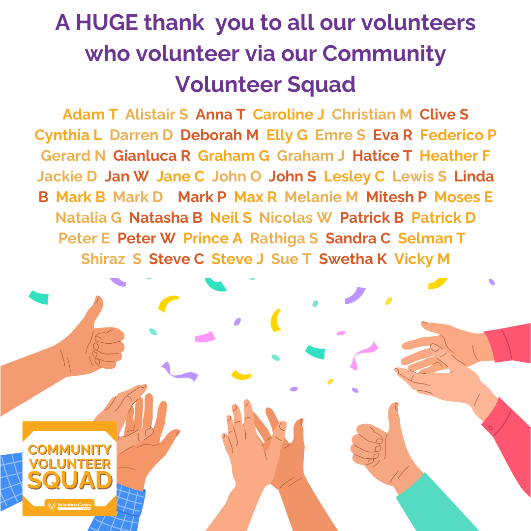 Community Volunteer Squad - thank you names