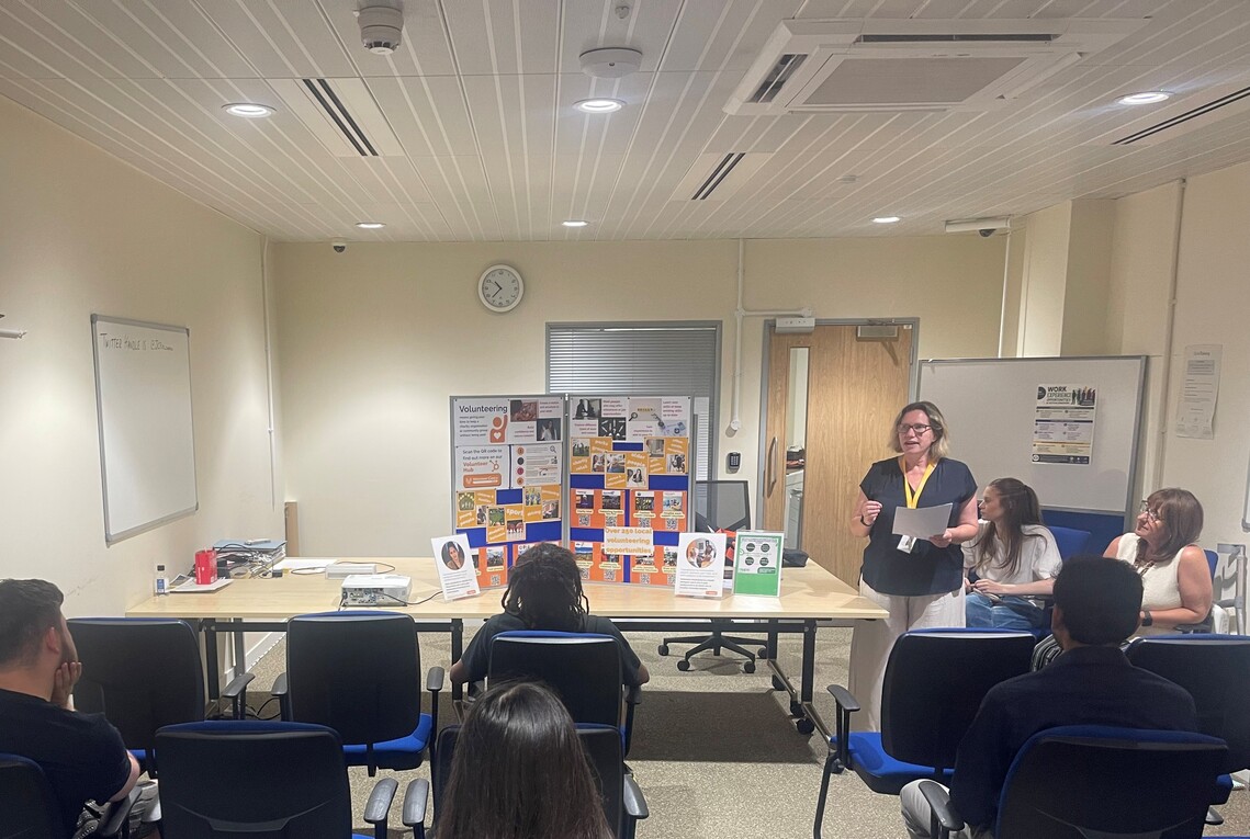 Jo at DWP talking to 18-24
