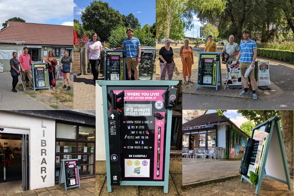 Litter picking photo collage