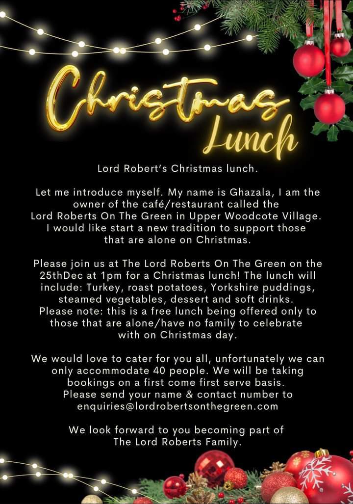 Lord Roberts on the Green Christmas Lunch