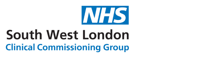 NHS South West London CCG logo funder strip