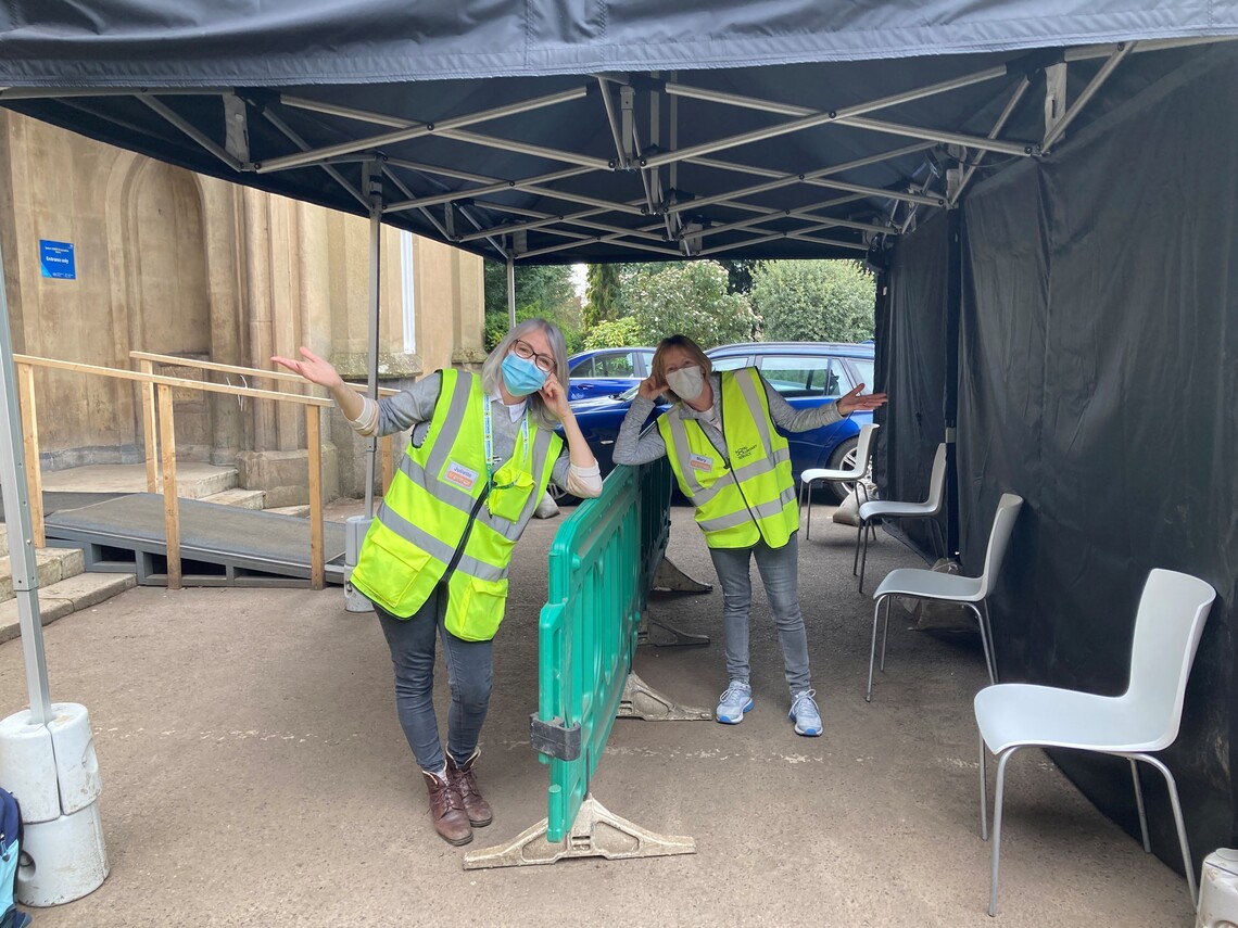 Nonsuch Volunteers Mary and Juliette