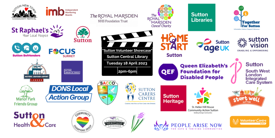 Sutton Volunteer Showcase logos