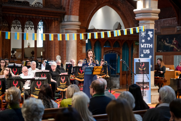 Ukrainian Singer, The Phoenix Band and the audience 