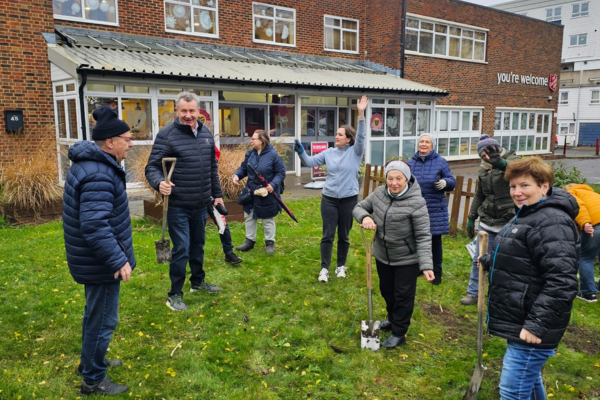 Tree planting at Salvation  Army