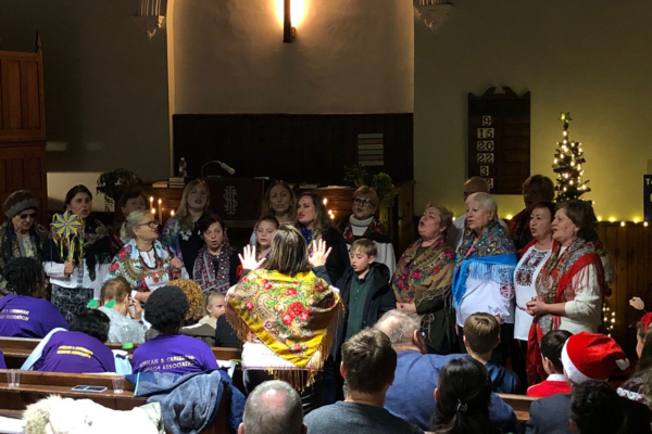 Carol singing at the Welsh Chapel in Sutton