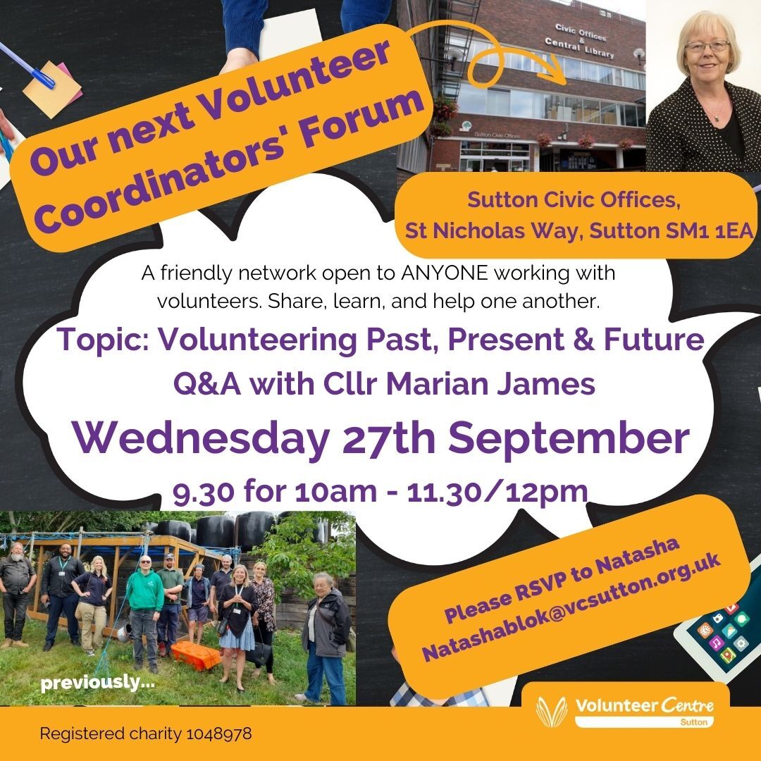 Volunteer Coordinators Forum September 2023 advert
